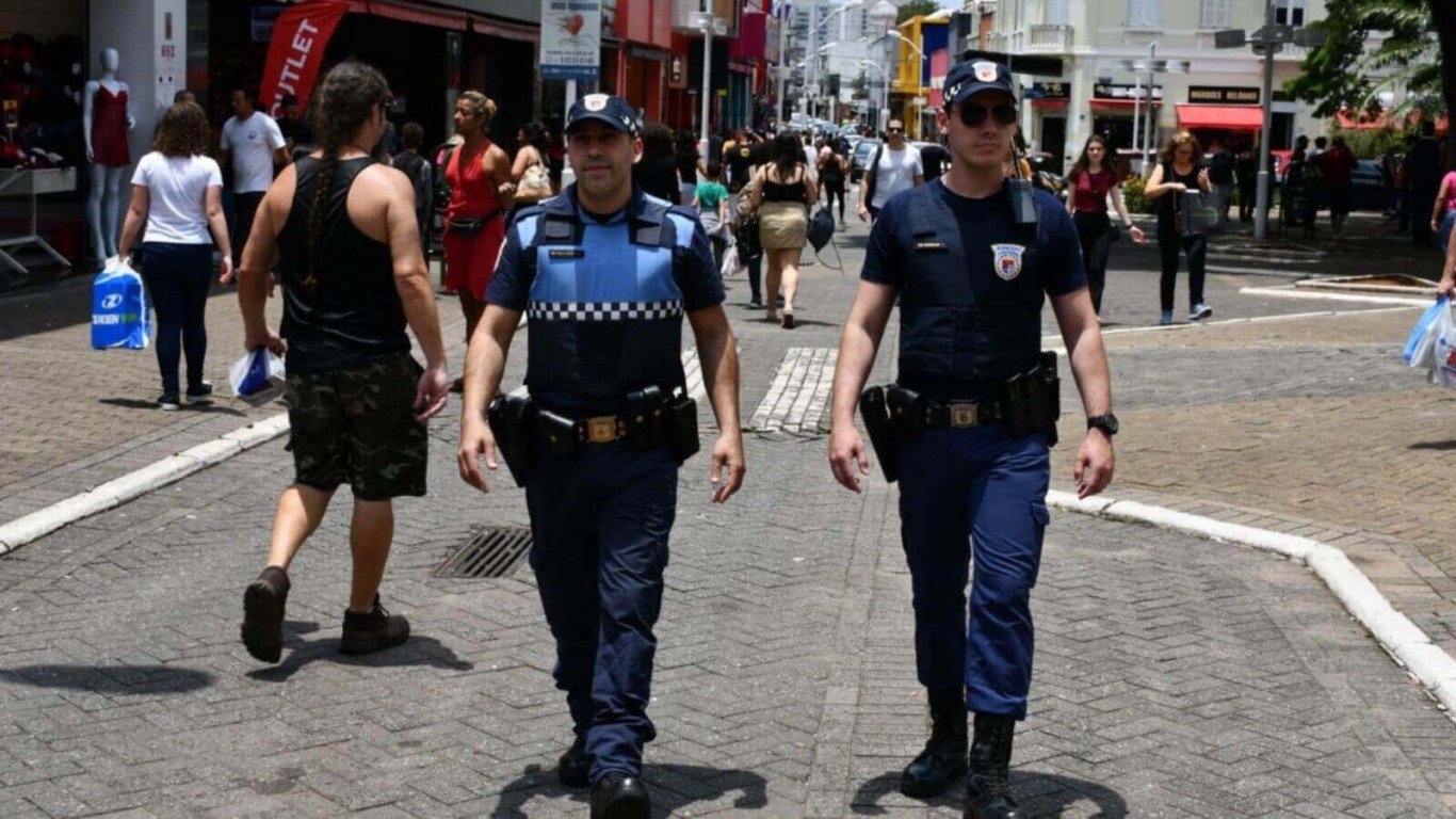 Guardas de Jundiaí no Centro