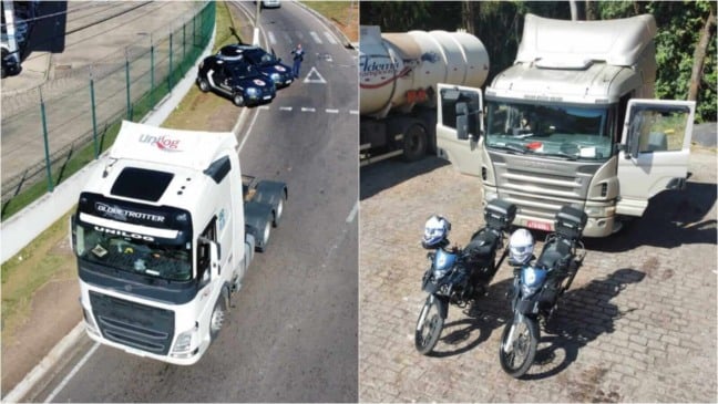 Caminhões encontrados em Jundiaí