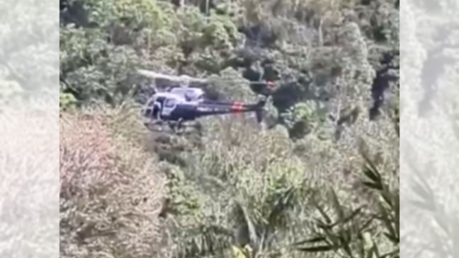 Helicóptero Águia busca por motociclista que sofreu acidente na Rodovia dos Bandeirantes, em Jundiaí