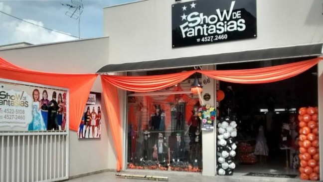Fachada da loja Show de Fantasias, em Jundiaí
