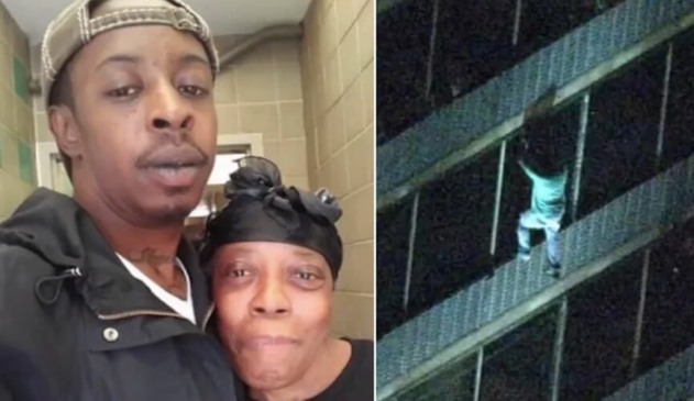 Homem escala 15 andares de prédio para salvar a mãe durante incêndio