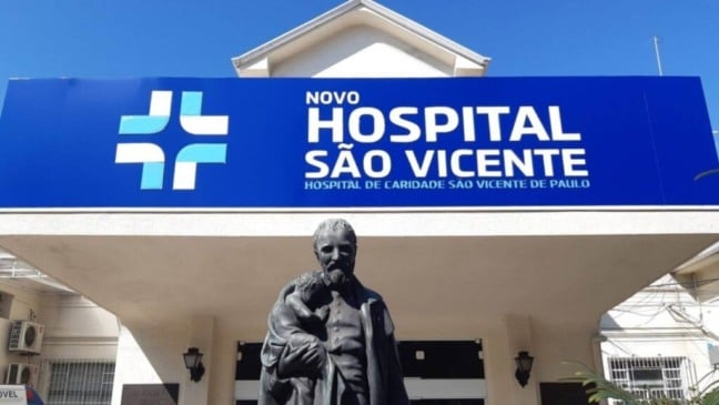 Entrada do Novo Hospital São Vicente, em Jundiaí