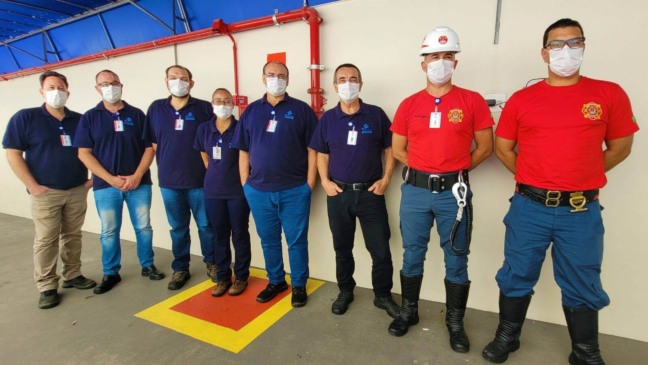 Bombeiros no Hospital São Vicente