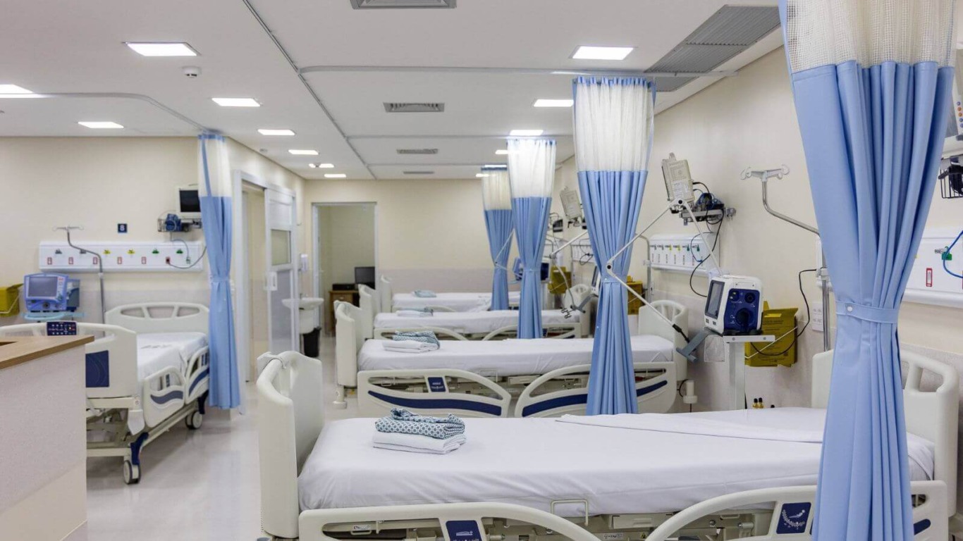 Leitos da UTI III do Hospital São Vicente