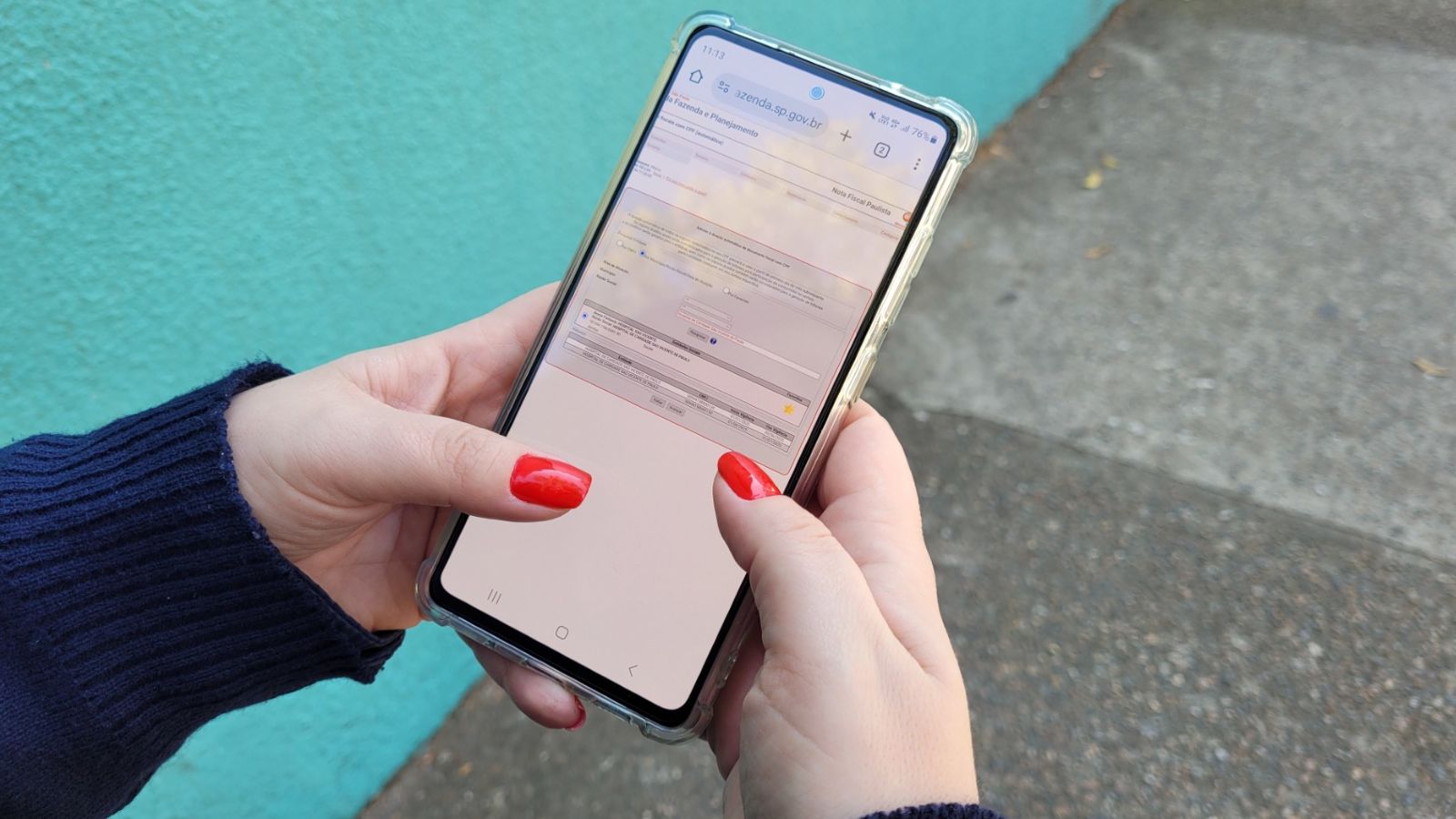 Tela Nota Fiscal Paulista