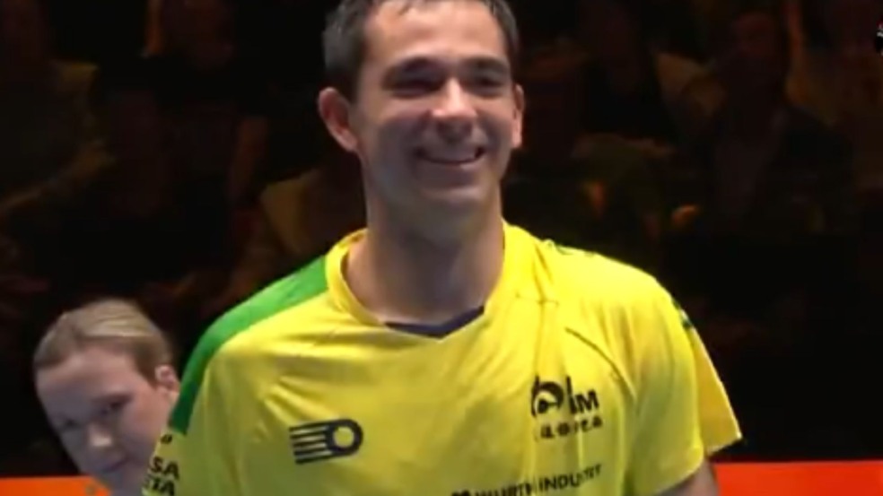 Hugo Calderano na Copa do Mundo de Tênis de Mesa
