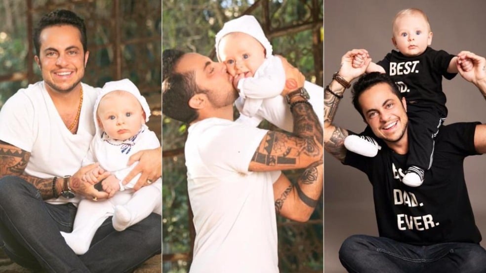 Para comemorar Dia dos Pais, Thammy Miranda faz ensaio de fotos cheio de amor