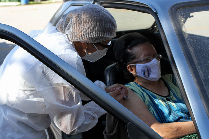 Vacinação em Campo Limpo Paulista. (Foto: Divulgação)