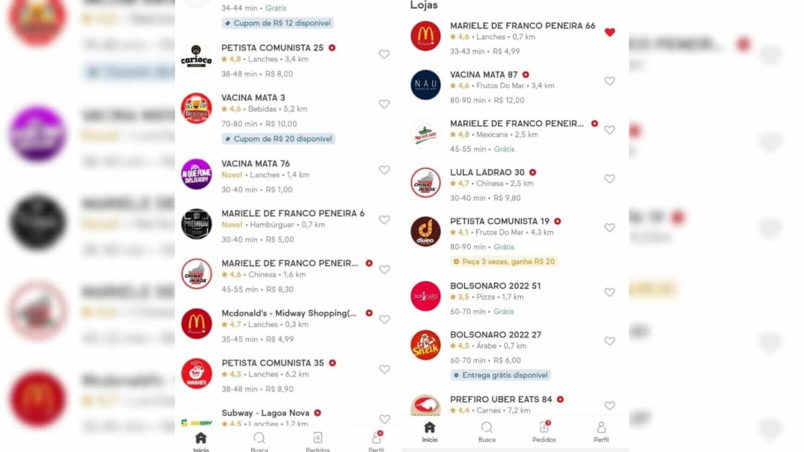 print da tela do cleular com a pagina do Ifood