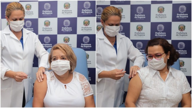 Enfermeiras de 61 e 59 anos são as primeiras a serem vacinadas em Itupeva
