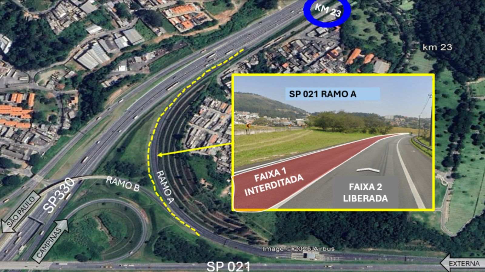 Interdição no Rodoanel, sentido Rodovia Anhanguera