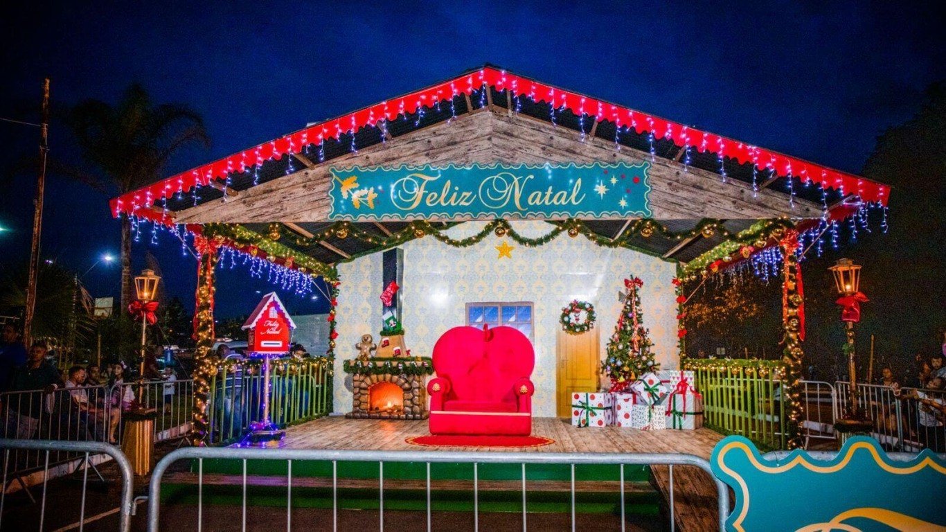 Cenário de Natal em Itupeva