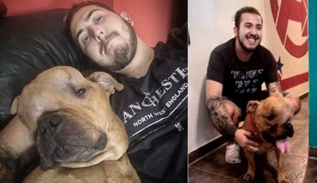 Jovem adota cachorro com câncer para dar a ele um lar e muito amor em seus últimos dias