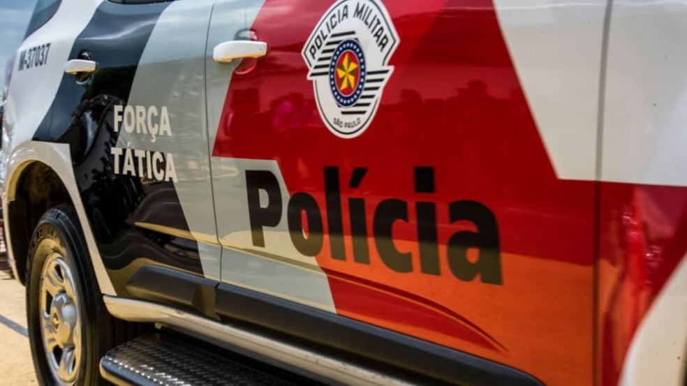 Viatura da Polícia Militar que atendeu ocorrência de tentativa de roubo