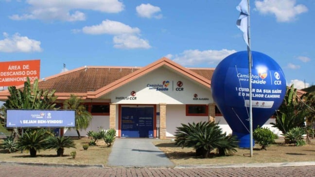 Posto fixo do programa Caminhos para Saúde da CCR AutoBAn na Rodovia dos Bandeirantes