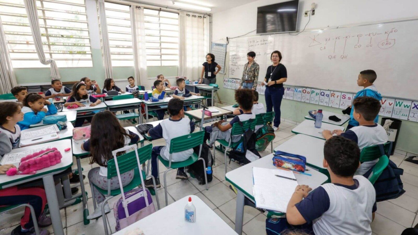Sala de aula de emeb de Jundiaí