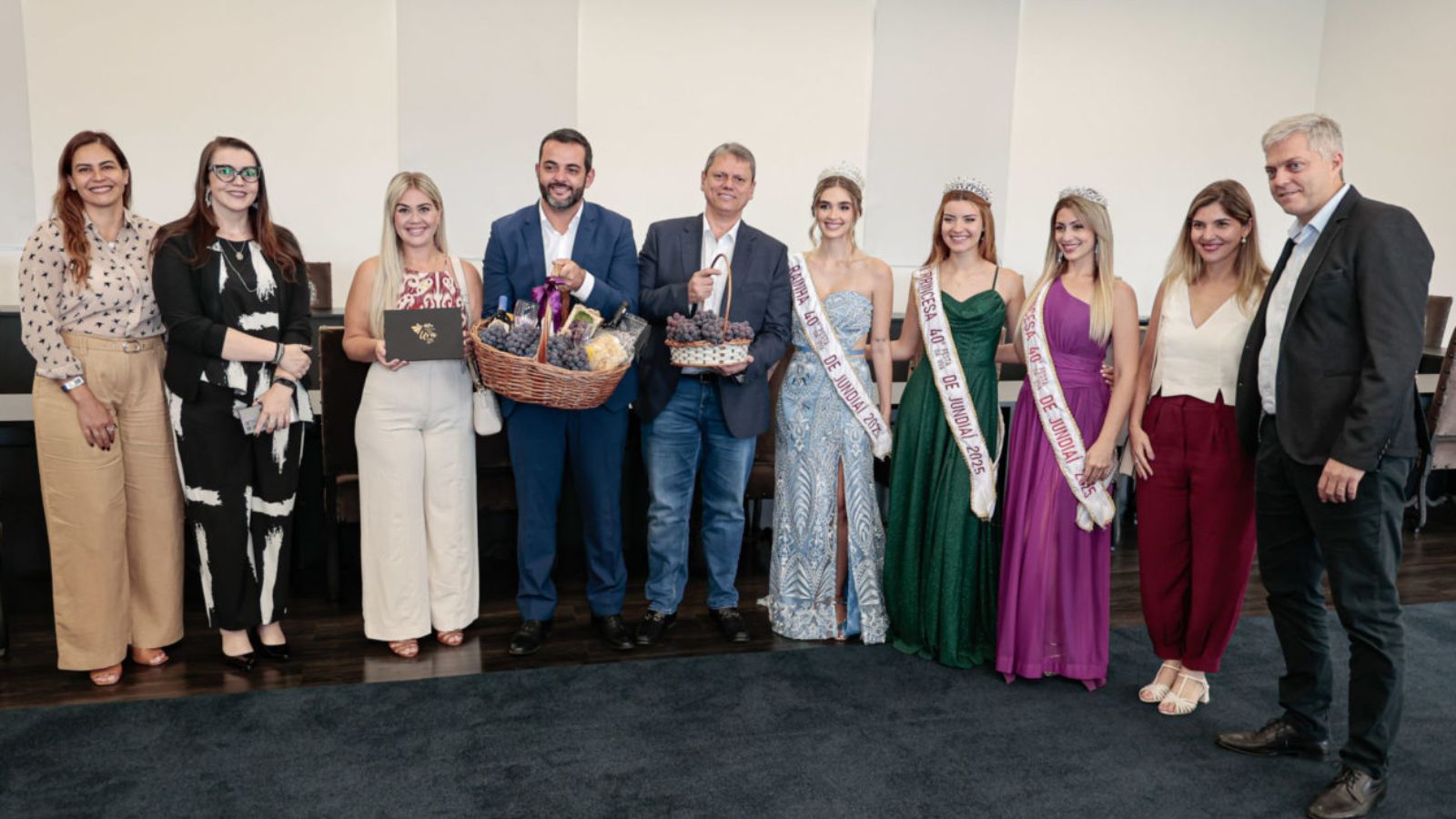 Gustavo Martinelli, Tarcísio de Freitas e Ricardo Benassi