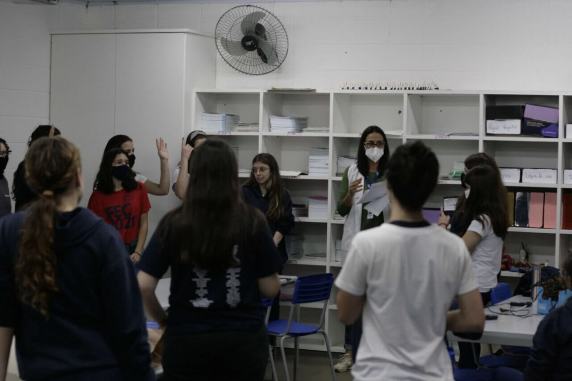 Alunos de colégio de Jundiaí