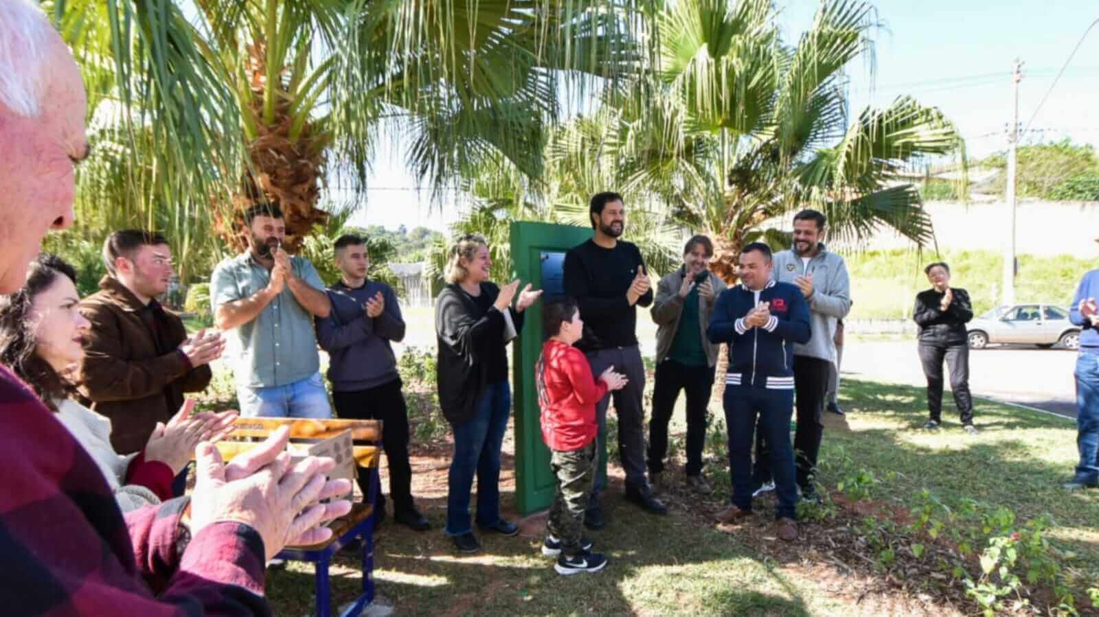 Inauguração de praça em Jundiaí