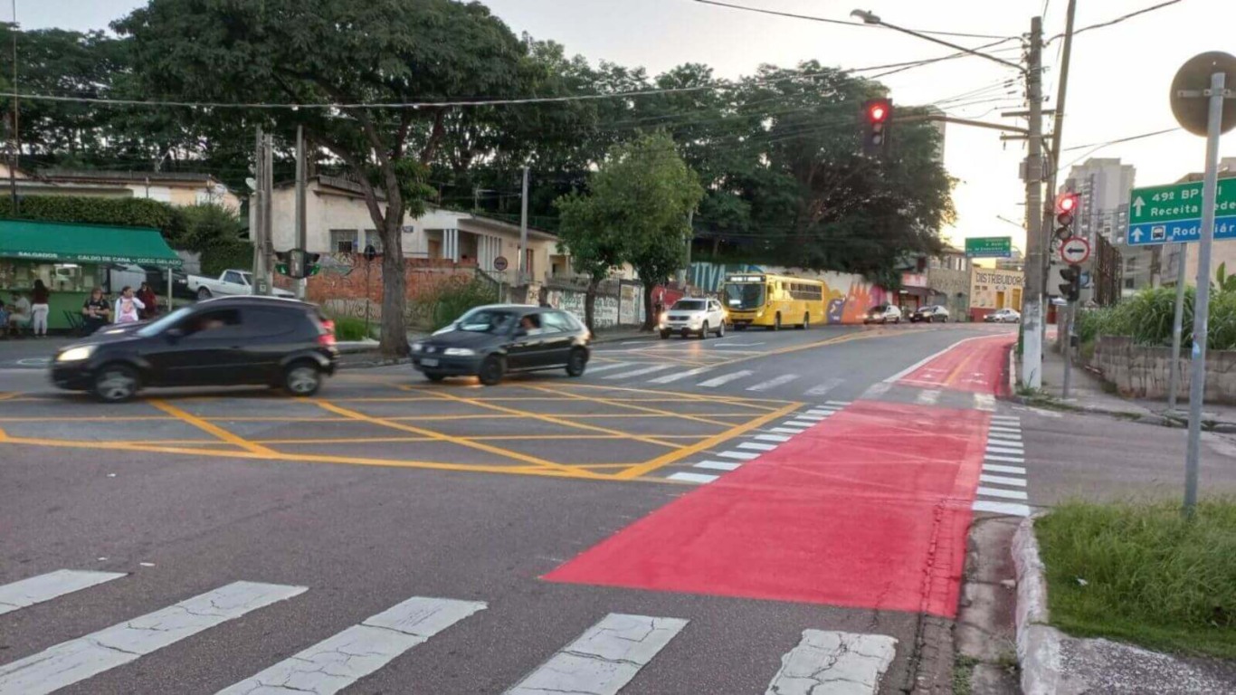 Ciclofaixa em Jundiaí