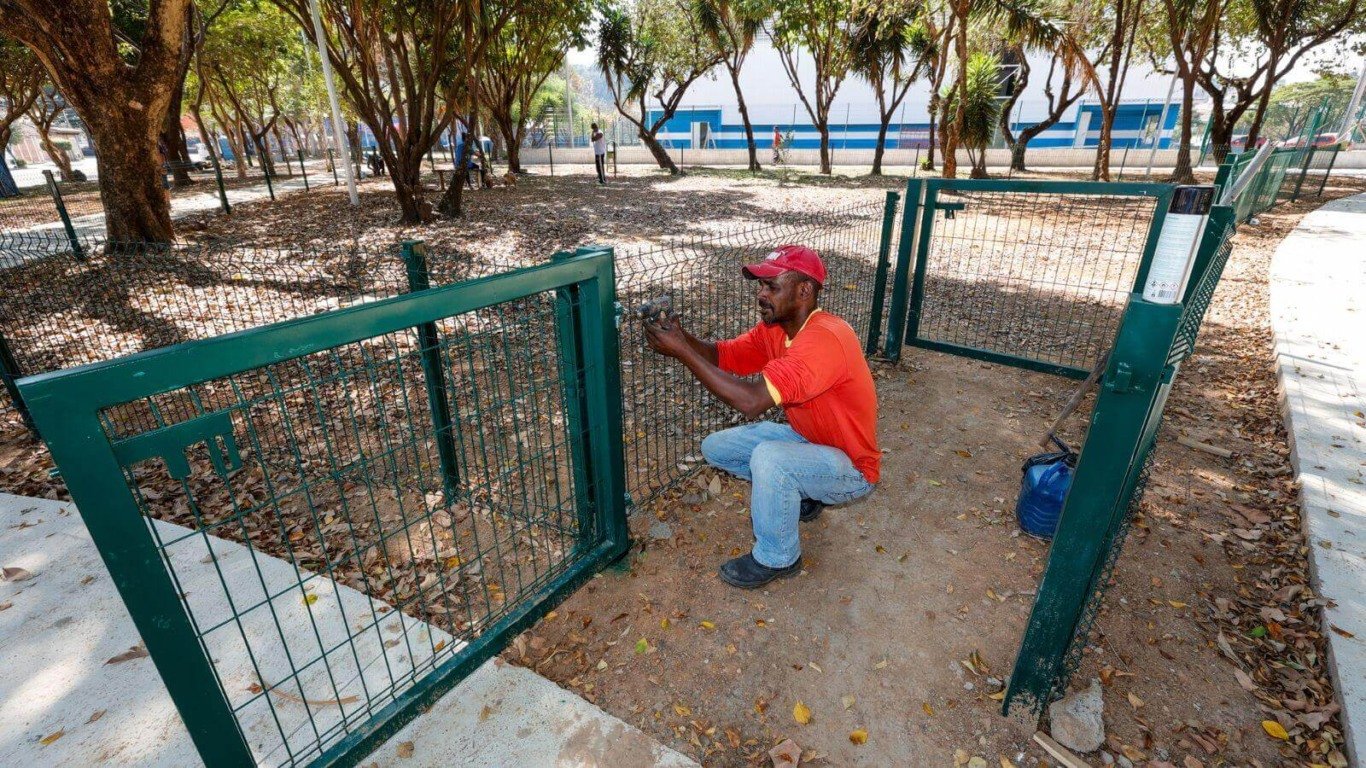 Obras no Centro Esportivo da Vila Liberdade de Jundiaí
