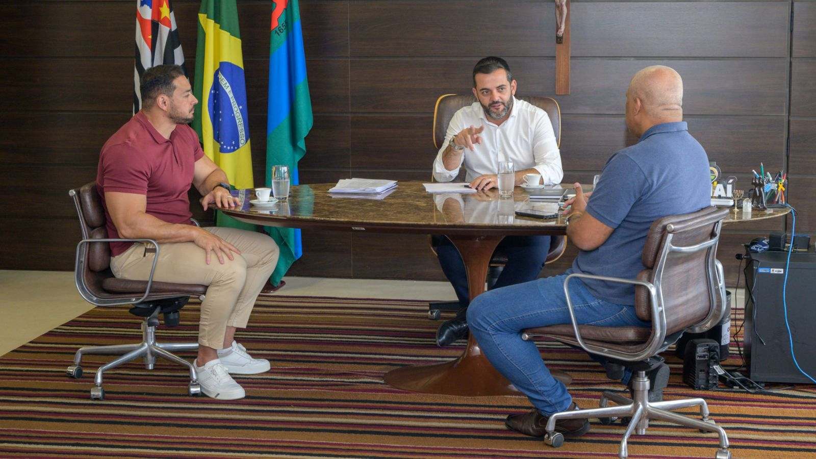 Gustavo Martinelli e representantes de SP