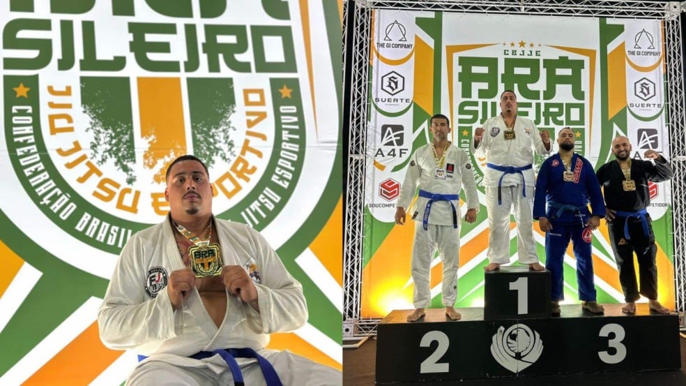 Romário no pódio com concorrentes