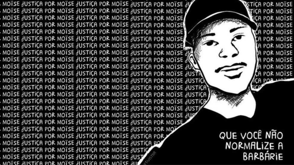 #JustiçaParaMoïse — Foto: Redes sociais

