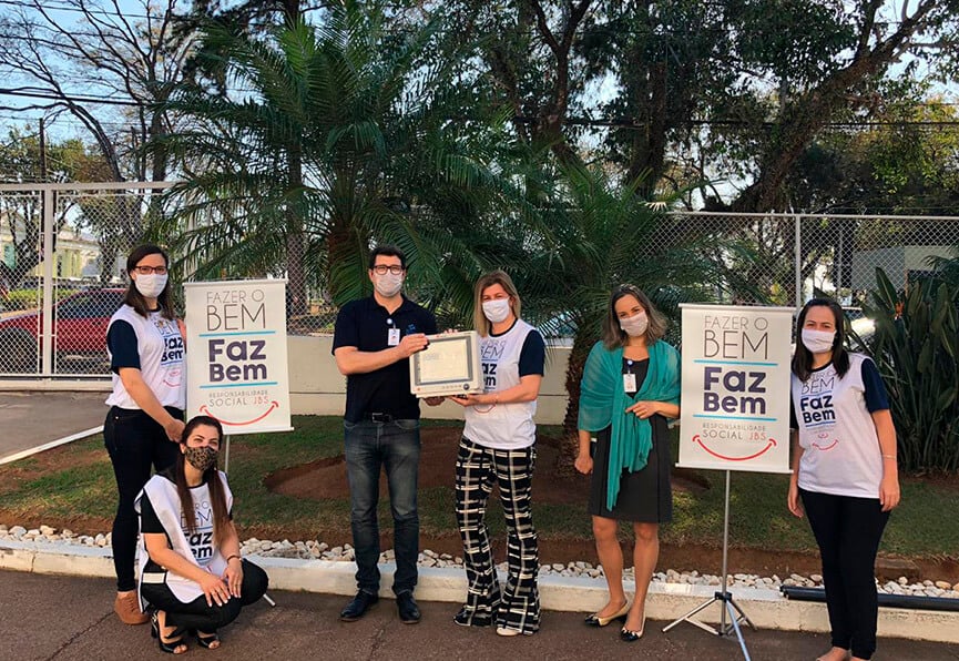 JBS faz doação ao Hospital São Vicente. (Foto: Divulgação)