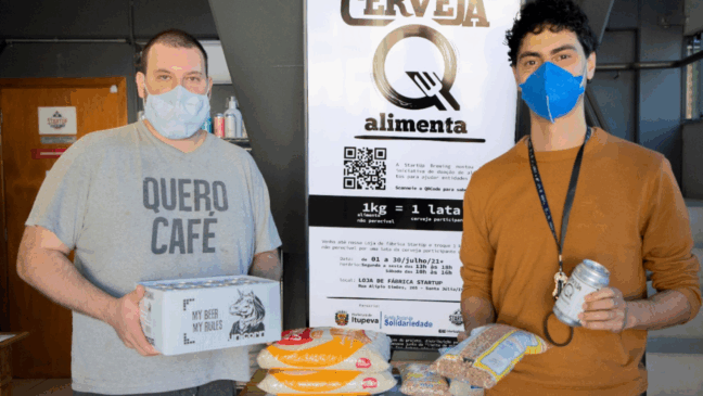 Em ação solidária, empresa troca alimentos por cerveja artesanal em Itupeva