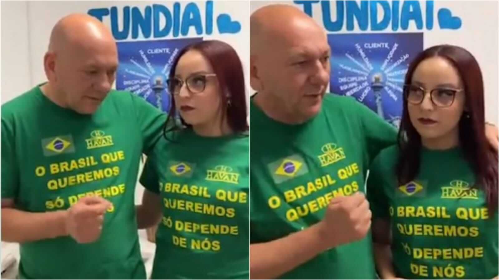 Luciano Hang e funcionária da Havan em live