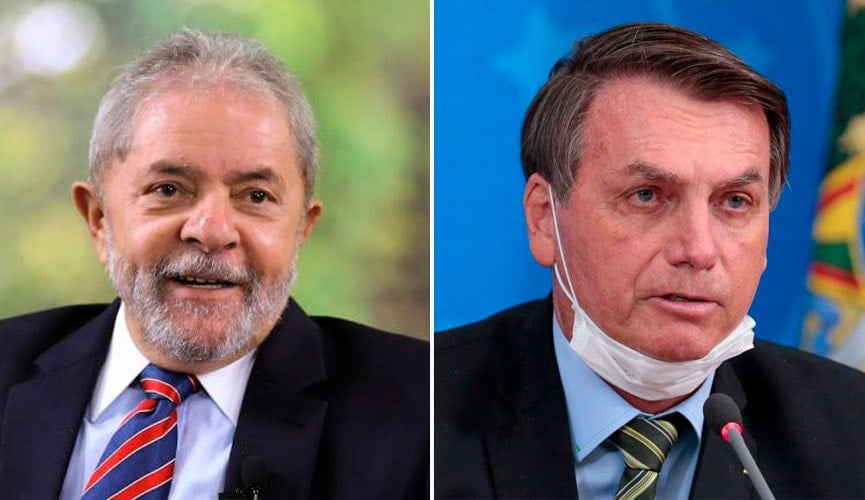 Lula e Jair Bolsonaro