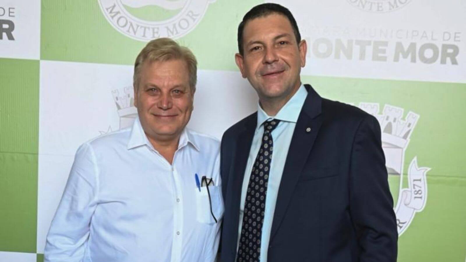 Dr Wagner Tegon com o prefeito de Monte Mor, Murilo Rinaldo