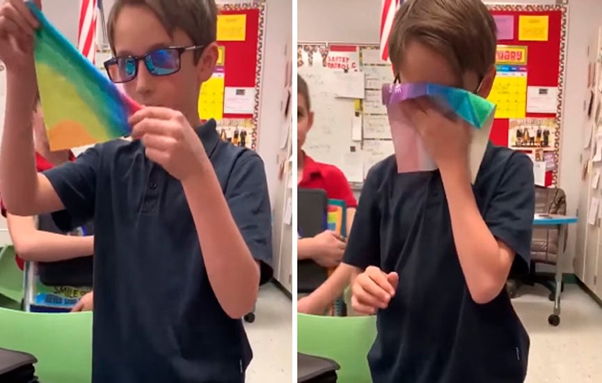 Menino junta mesada e compra óculos especial para amigo daltônico