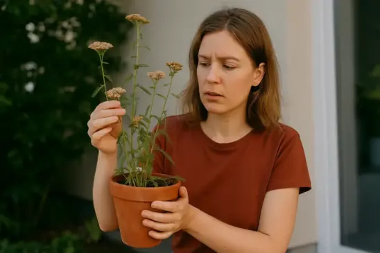 Mil-folhas com aparência seca mesmo com rega Veja o que fazer