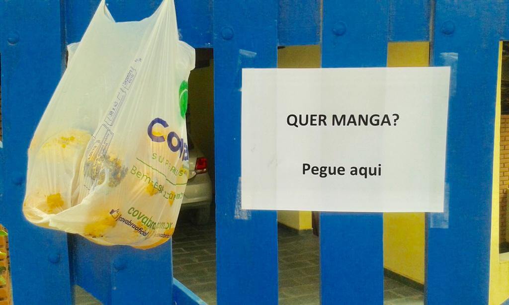 Morador de Itupeva deixa frutas no portão para quem quiser pegar