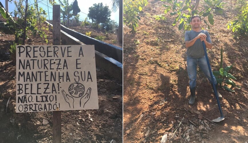 Morador de Várzea Paulista dá lição de preservação ambiental