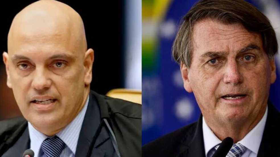 Alexandre de Moraes e Jair Bolsonaro