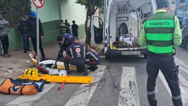 Motociclista fica ferido em acidente em Jundiaí