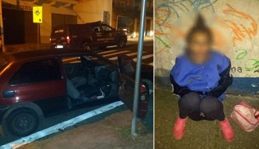 Mulher é presa pela GMJ com veículo furtado no Centro