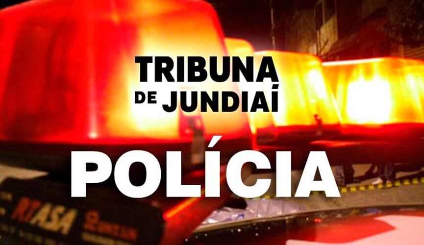 Logo da Tribuna de Jundiaí com sirene do carro da polícia