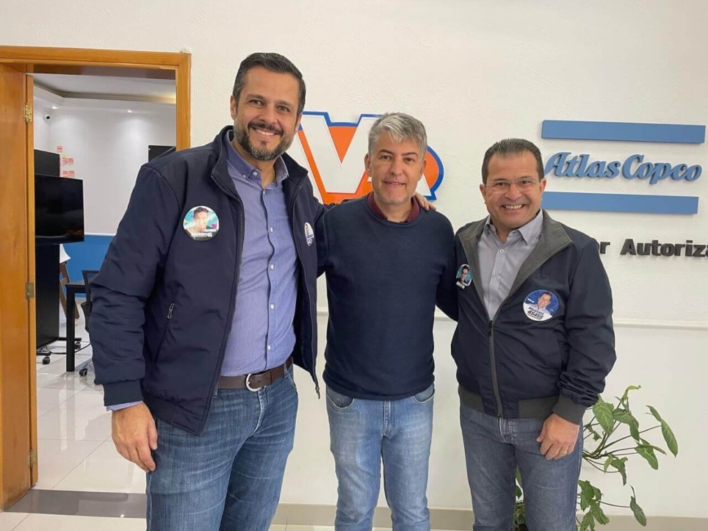 Mustafá e Fred visitam empresa em Itupeva