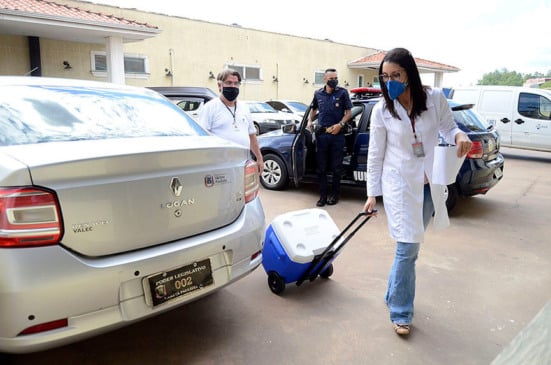 Vacinação em Várzea Paulista. (Foto: Divulgação)