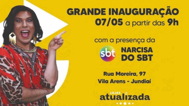 Arte de divulgação com Narcisa
