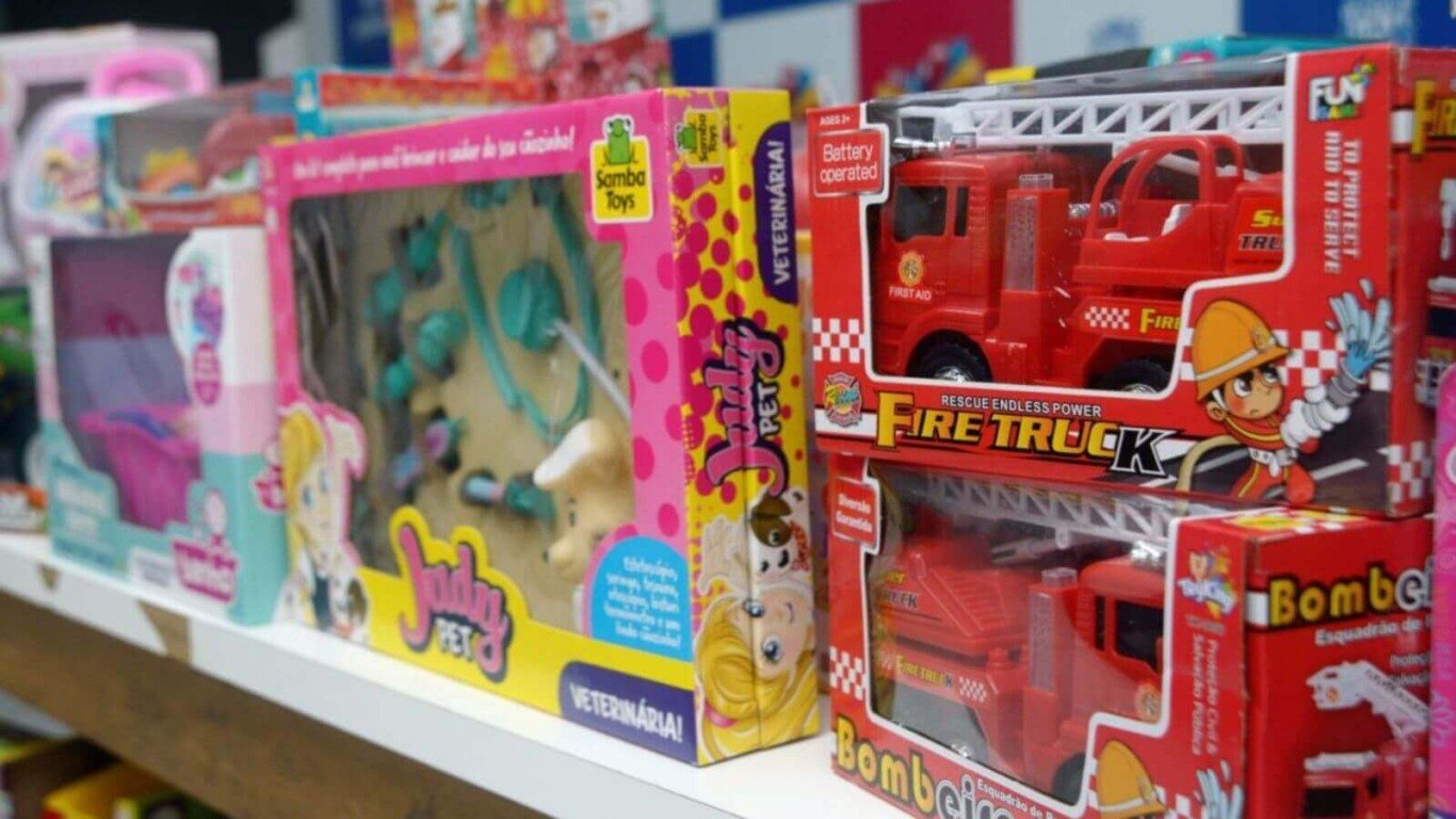 Brinquedos doados pela DAE Jundiaí para a campanha Natal Solidário