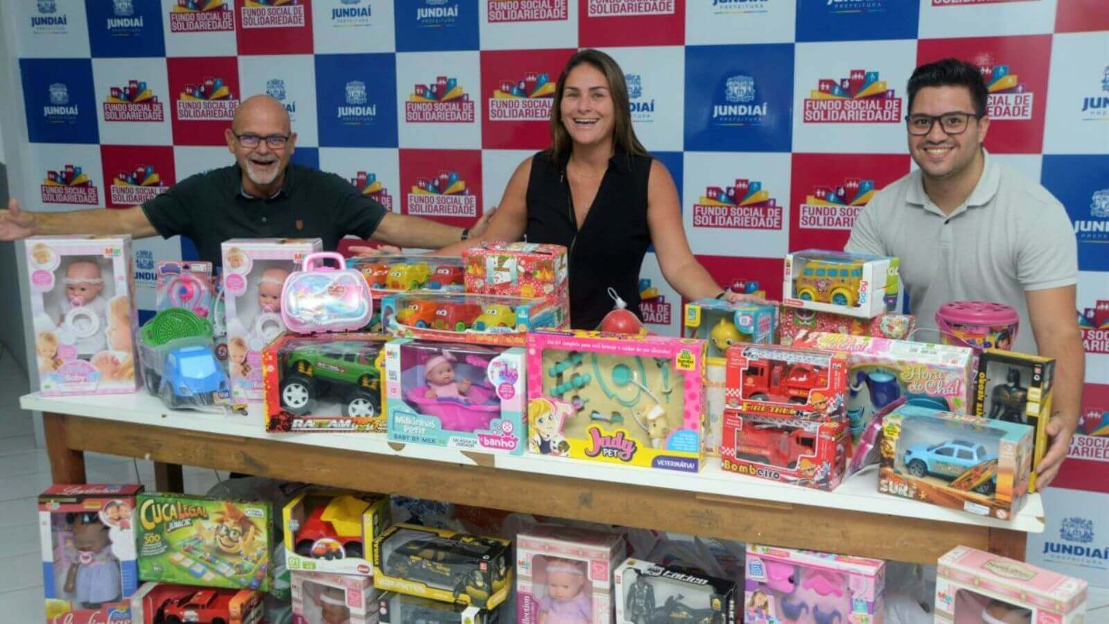 Brinquedos doados pela DAE Jundiaí para a campanha Natal Solidário