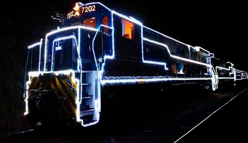 locomotiva historica iluminada