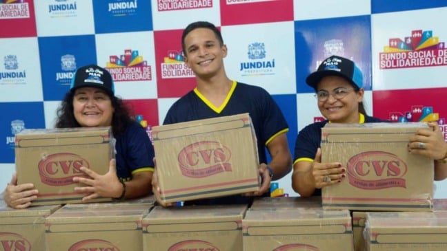 cestas básicas foram entregues ao Fundo Social (Foto: Prefeitura de Jundiaí)