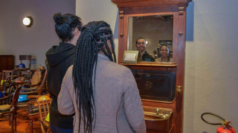 Visitantes no Museu Ferroviário Visitantes no Museu Ferroviário