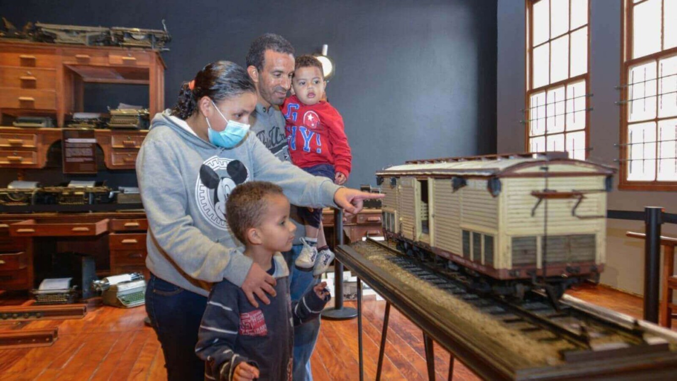 Visitantes no Museu Ferroviário